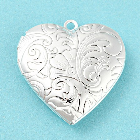 Brass Locket Pendants KK-M263-01S-1