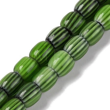 Handmade Lampwork Chevron Beads Strands LAMP-K041-01A-12-1