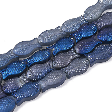 Frosted Glass Beads Strands GLAA-T023-40C-02-1