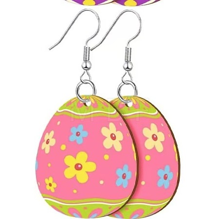 Printed Easter Acrylic Dangle Earrings FS-WG616F7-11-1