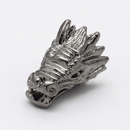 Dragon Head Alloy Beads X-PALLOY-O059-04-1