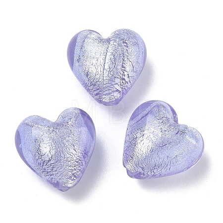 Handmade Silver Foil Glass Beads LAMP-F043-02E-1