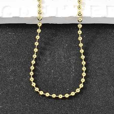 Brass Ball Chain Necklaces NJEW-M108-13G-1