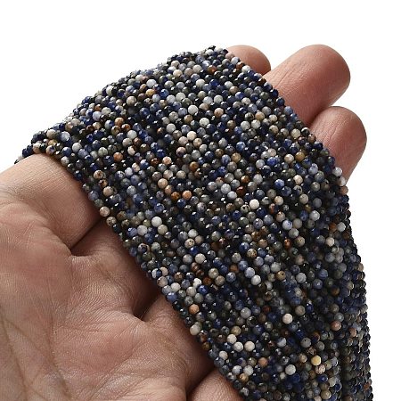 Natural Sodalite Beads Strands LS-G-RM2025-A19-2mm-A-1