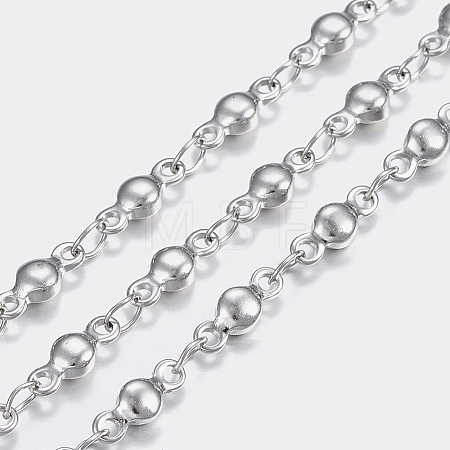 Non-Tarnish 3.28 Feet 304 Stainless Steel Chains X-STAS-P197-047P-1