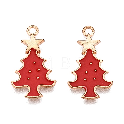 Christmas Theme Alloy Enamel Pendants ENAM-T020-33A-1