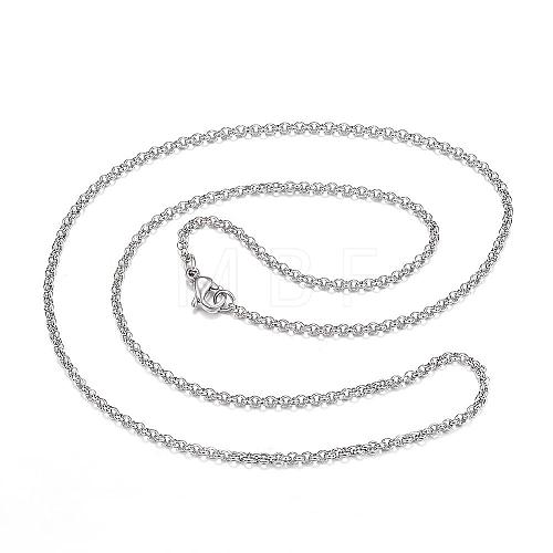 304 Stainless Steel Necklaces NJEW-E080-02P-1