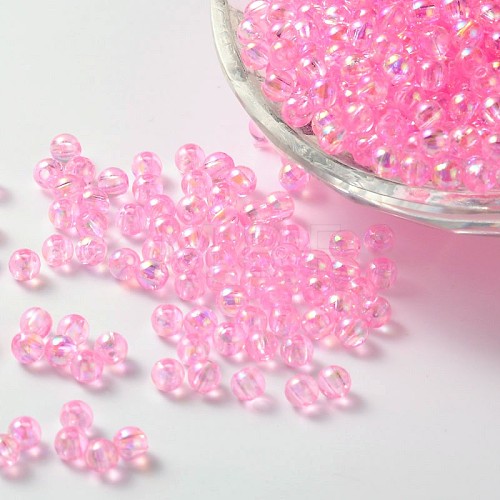 Eco-Friendly Transparent Acrylic Beads X-PL734-5-1