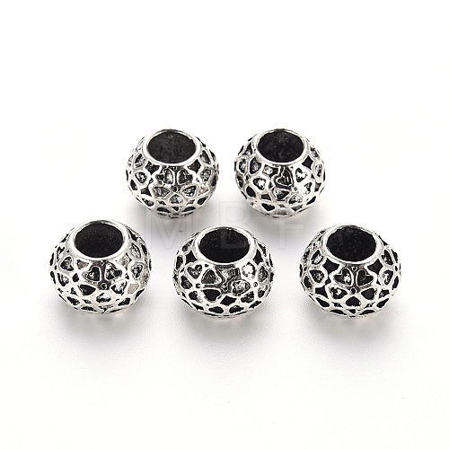 Tibetan Style Alloy European Beads X-TIBE-N006-76AS-LF-1