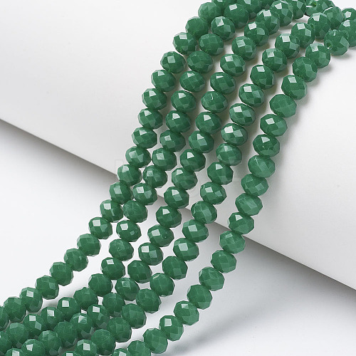 Opaque Solid Color Glass Beads Strands EGLA-A034-P8mm-D09-1