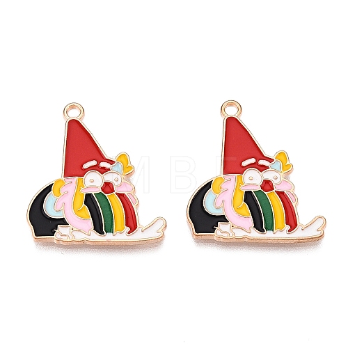 Christmas Theme Alloy Enamel Pendants ENAM-T020-33D-1