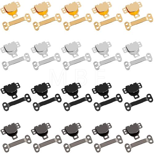 100 Sets 4 Colors Brass Sewing Hooks and Eyes Closure Set FIND-FH0005-36-1