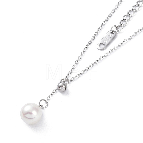 304 Stainless Steel Cable Chain Necklaces NJEW-G081-06P-1