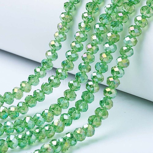 Electroplate Glass Beads Strands EGLA-A034-T1mm-B11-1