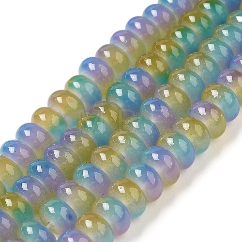 Baking Paint Glass Beads Strands DGLA-C003-01B-1