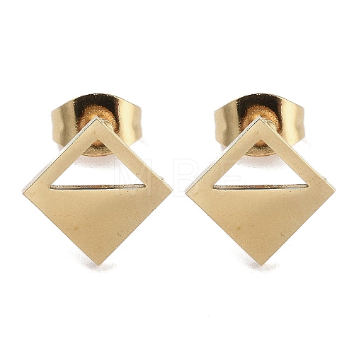 PVD Vacuum Plating 304 Stainless Steel Stud Earrings for Women EJEW-A048-29G-1