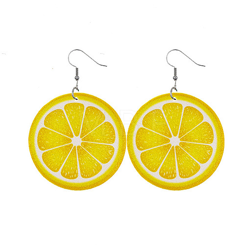 PU Leather Dangle Earrings PW-WGD51FB-04-1