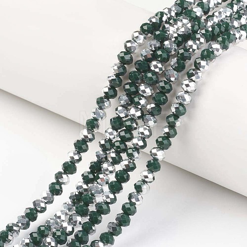 Electroplate Opaque Glass Beads Strands X-EGLA-A034-P4mm-M04-1