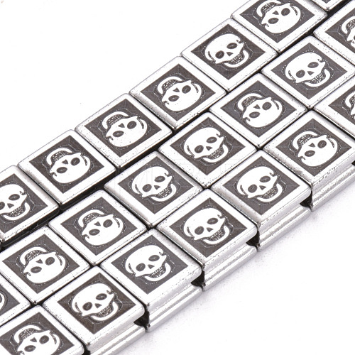 Electroplate Non-magnetic Synthetic Hematite Beads Strands G-Q986-010C-1