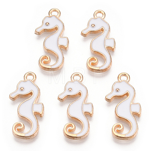 Sea Horse Alloy Enamel Pendants ENAM-Q033-38B-1