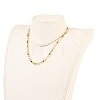 Brass Handmade Colorful Glass Beaded Necklaces NJEW-JN03134-5