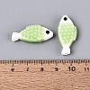 Hand Painted Fish Shaped Porcelain Beads PORC-N013-06A-3