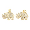 Brass Micro Pave Cubic Zirconia Pendants KK-C162-086A-G-1