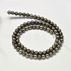 Natural Pyrite Round Beads Strands G-F197-10-8mm-2