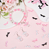 40Pcs 4 Colors Baking Paint Opaque Alloy Beads FIND-SC0011-78-4