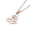 304 Stainless Steel Pendants Necklaces NJEW-E139-01RG-2