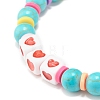 Acrylic Heart European Beads BJEW-JB07496-02-4