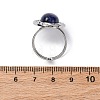 Oval Natural Sodalite Finger Rings RJEW-M063-01P-09-5