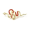 Snake Aolly Rhinestone Brooches JEWB-V008-01LG-01-2