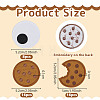 40Pcs 3 Styles Chocolate Cookies Polyester Embroidered Cloth Patch PATC-OC0001-05-2