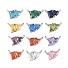 Brass Pave Cubic Zirconia Charms CU-CBA6A75-04P-1