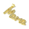 Mother's Day Real 18K Gold Plated Brass Micro Pave Cubic Zirconia Pendants KK-H472-06B-G01-2