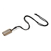 Natural Tiger Eye Rectangle Pendant Necklace with Nylon Cord for Women NJEW-C001-01B-02-3