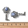 Angel Brass Natural Blue Spot Jasper Pendants KK-D361-02AS-30-3