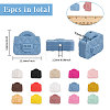 15Pcs 15 Colors Food Grade Eco-Friendly Silicone Beads SIL-CA0001-99-2