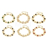 Bear Brass Micro Pave Cubic Zirconia Link Chain Bracelets for Women BJEW-K248-05G-2