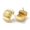 Rack Plating Brass Twist Rectangle Stud Earrings for Women EJEW-Z019-15G-2