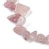 Natural Strawberry Quartz Nuggets Beads Strands G-B125-A20-01-3