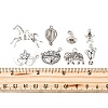 64Pcs 8 Styles Carnival Theme Tibetan Style Alloy Pendants TIBE-FP0001-12-4