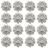 16Pcs 1-Hole Alloy Shank Buttons BUTT-GF0001-27-1