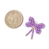 Glass Seed Beaded Bowknot Pendants PALLOY-MZ01055-05-2