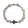 Natural Dalmatian Jasper & Synthetic Turquoise Beads Bracelets BJEW-JB13232-2