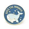 Save The Whales Alloy Enamel Brooches ENAM-C001-10G-1