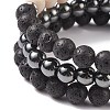 3Pcs 3 Style Natural & Synthetic Mixed Gemstone Beaded Stretch Bracelets Set with Buddhist Head for Women BJEW-JB08498-6