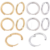 20Pcs 2 Colors 202 Stainless Steel Huggie Hoop Earrings EJEW-BBC0002-35-1