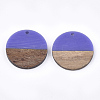 Resin & Walnut Wood Pendants RESI-S358-02B-10-2